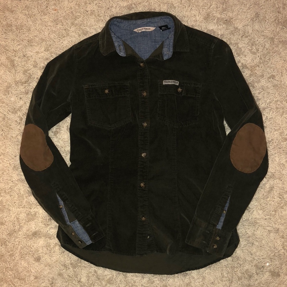 Field and stream corduroy button up